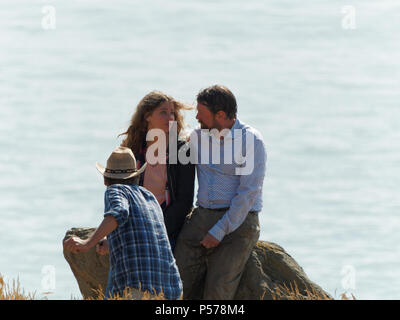 Newquay, Cornwall, UK. 25 Jun, 2018. Rosamunde Pilcher matin orageux de l'amour dans la nuit lieu de tournage, avec Matthias Brandt Harreby,Johanna Poules, Gabriel Merz, UK, le 25, juin, 2018 Robert Taylor/Alamy Live News. Newquay, Cornwall, UK. Crédit : Robert Taylor/Alamy Live News Banque D'Images