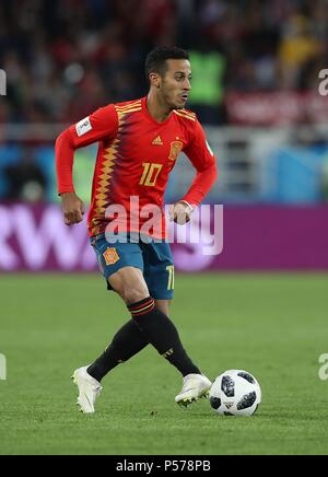 Kaliningrad, Russie. 25 juin 2018. : 25.06.2018 firo, Kaliningrad, football, soccer, l'équipe nationale, la Coupe du Monde 2018 en Russie, la Russie, la Coupe du Monde 2018 en Russie, la Russie, la Coupe du Monde 2018 en Russie, la Russie, l'Espagne - Maroc THIAGO, l'Espagne, simple action | Conditions de crédit dans le monde entier : dpa/Alamy Live News Banque D'Images