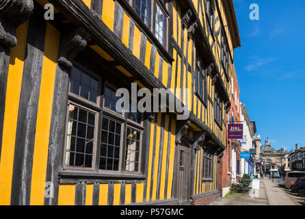 Bâtiments à colombages dans Broad Street, Ludlow, Shropshire. Banque D'Images