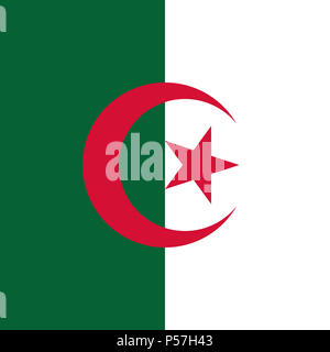 Drapeau national officiel de l'Algérie Banque D'Images