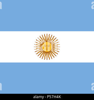 Drapeau national officiel de l'Argentine Banque D'Images