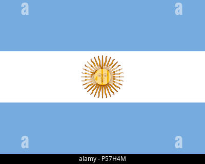 Drapeau national officiel de l'Argentine Banque D'Images