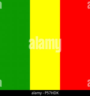 Drapeau national officiel du Mali Banque D'Images