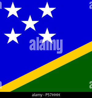 Drapeau national officiel des Îles Salomon Banque D'Images