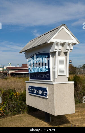 Panneau d'entrée Barefoot Landing North Myrtle Beach SC USA Banque D'Images