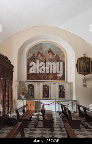 L'intérieur de notre dame de l'immaculée conception, la cathédrale de Campeche, Mexique Banque D'Images