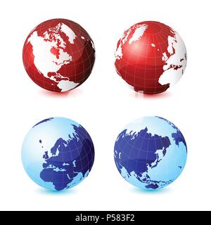 Globes terrestre Illustration de Vecteur