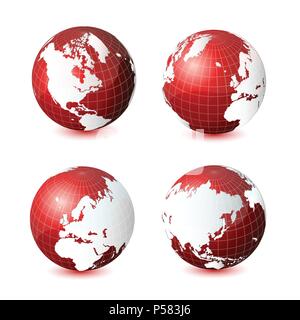 Globes terrestre Illustration de Vecteur