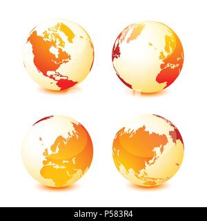 Globes terrestre Illustration de Vecteur