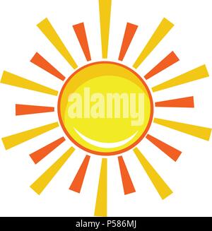 Dimensions de l'icône de soleil Illustration de Vecteur