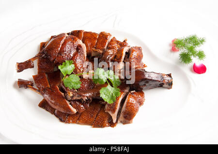 La cuisine chinoise de Hangzhou-Duck en sauce brune Banque D'Images