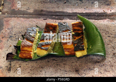 Gâteau, bois de chauffage cuisinière , Rio Grande do Norte, Brésil Banque D'Images