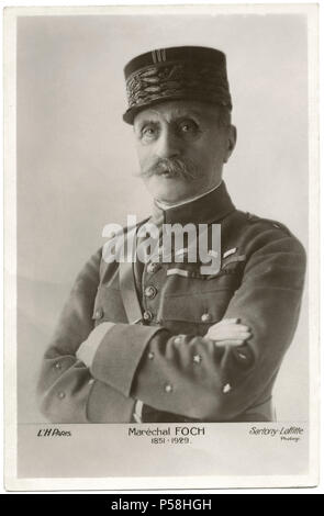 Le maréchal Ferdinand Foch (1851-1929), général français et héros de la Première Guerre mondiale, Portrait, début de1920 Banque D'Images