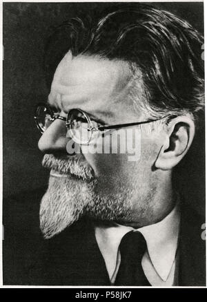 Mikhaïl Ivanovitch Kalinine (1875-1946), homme politique soviétique et Président du Présidium du Soviet suprême de l'Union soviétique, Portrait Banque D'Images