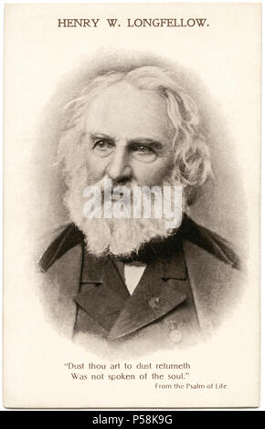 Henry Wadsworth Longfellow (1807-82), poète américain et éducateur, Portrait, circa 1882 Banque D'Images