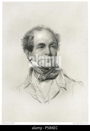 Thomas Moore (1779-1852), poète irlandais, auteur-compositeur et artiste du spectacle, la tête et épaules Portrait, gravure par H.B. Hall & Fils, 1876 Banque D'Images