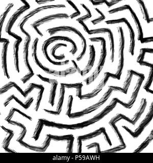 Arrière-plan de labyrinthe dessiné conception, impression d'affiches élément du vecteur Illustration de Vecteur