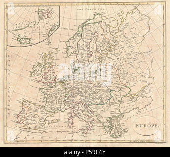 1799 Clement Cruttwell Carte de l'Europe - Europe - Geographicus-cruttwell-1799. Banque D'Images