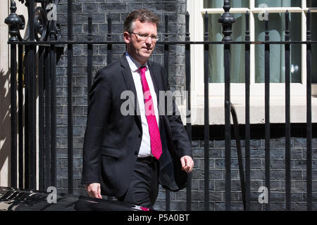 Londres, Royaume-Uni. 26 juin 2018. Jeremy Wright QC MP, Procureur Général, feuilles 10, Downing Street, à la suite d'une réunion du Cabinet. Les sujets abordés devraient inclure une réunion au sommet du Conseil européen qui se tiendra plus tard cette semaine et l'expansion d'Heathrow. Credit : Mark Kerrison/Alamy Live News Banque D'Images