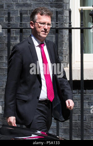 Londres, Royaume-Uni. 26 juin 2018. Jeremy Wright QC MP, Procureur Général, feuilles 10, Downing Street, à la suite d'une réunion du Cabinet. Les sujets abordés devraient inclure une réunion au sommet du Conseil européen qui se tiendra plus tard cette semaine et l'expansion d'Heathrow. Credit : Mark Kerrison/Alamy Live News Banque D'Images