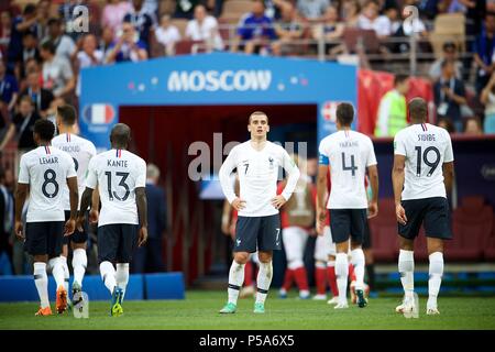 Jun 26th, 2018, Moscou, Russie. nd Antoine Griezmann de France en action pendant la Coupe du Monde FIFA 2018 Russie Groupe C match Danemark/France au stade Luzhniki de Moscou. Shoja Lak/Alamy Live News Banque D'Images