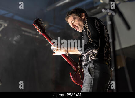 Exeter, Royaume-Uni. 26, juin, 2018. Miles Kane se produisant au Lemon Grove, l'Université d'Exeter sur sa tournée. © Steve Lewington / Alamy Live News Banque D'Images