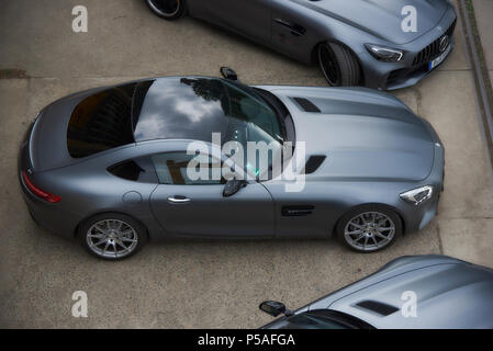 Mercedes GT S, 2018, voiture de sport allemande Banque D'Images