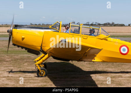 Ancien militaire français années 50 ère relatives au Nord 3202 des avions d'entraînement VH-JUD. Banque D'Images