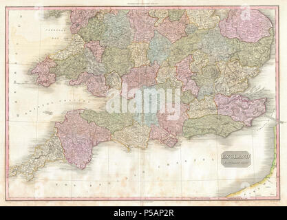 1818 Pinkerton Site du sud de l'Angleterre ( Londres ) - Geographicus comprend - EnglandSouth-pinkerton-1818. Banque D'Images