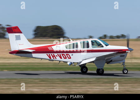 Beech Bonanza F33Un seul moteur avion léger VH-DMV. Banque D'Images