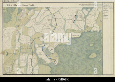 N/A. Anglais : Royaume de Hongrie, en 1782-85. Josephinische Landesaufnahme p.23-23. Counties indiqué sur la carte : 1. 2 Comté de Bihar. Bekeser County Român : Harta Iosefin une Regatului Ungariei, 1782-85. Josephinische Landesaufnahme p.23-23. Prezentate Comitate pe hart : 1. Comitatul Bihor 2. Comitatul Bichi . Entre 1782 et 1785. Militärkarte der Historische österreichisch-ungarischen Monarchie 200 BihorSolnocCrasna Josephinische Landesaufnahme pg23-23 Banque D'Images