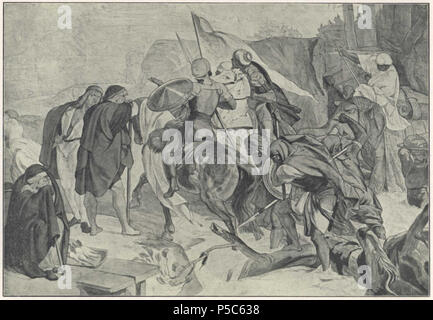 N/A. Deutsch : 2. Überschreiten von Sturzbaches (Druentia (lt). Quelle) Bildbeschreibung im Artikel Alfred Rethel dans der BAD : 2) Hannibal's afrikanisches im Anmarsch erblickt Heer auf Italien beim Ueberschreiten der Druentia schneebedeckten die Berge. 1 Blatt Blatt Blatt Blatt 4 2 3 5 6 Blatt Blatt der Serie. 1842. Alfred Rethel (1816-1859) Peintre d'histoire allemande Description Date de naissance/décès 15 Mai 1816 1 décembre 1859 Lieu de naissance/décès Aachen Düsseldorf lieu de travail Allemagne (Aachen, Dresde, Düsseldorf, Francfort, …), l'Italie le contrôle d'autorité : Q67036 VIAF:64133337 ISNI Banque D'Images