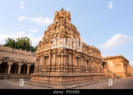 Temple de Brihadishvara un site du patrimoine mondial de l'appeler les grands temples vivants de Chola, Thanjavur, Tamil Nadu, Inde Banque D'Images