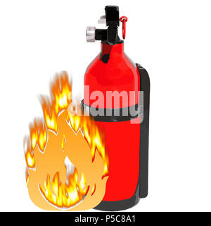 Extinuisher incendie Illustration. Image Banque D'Images