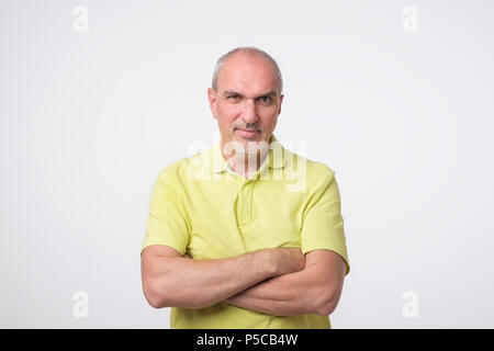 Portrait of mature homme triste. Il avait une mauvaise humeur. Banque D'Images