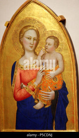 N/A. Anglais : Vierge et l'enfant, Nardo di Cione, Italien, vers 1350, tempera et feuille d'or sur panneau. Milwaukee Art Museum. Le 31 décembre 2011. Jonathunder CioneMadonnaChild 349 Banque D'Images