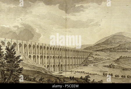 N/A. Italiano : L.. VanvitelliI Je ponti della Valle dei disegni dalla Déclaration. Napoli 1756 . 1756. L. Vanvitelli 23 1756 - Italie - Aqueduc Carolino - i ponti della Valle - dimensions de la structure et de l'architecture (' 700 Génie italien ) Banque D'Images