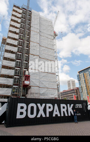 Boxpark à Wembley en construction Banque D'Images