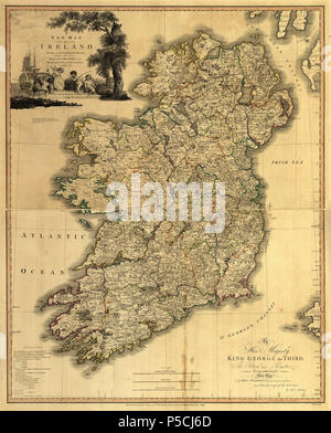 N/A. Anglais : une nouvelle carte de l'Irlande (civil et ecclésiastique) publié en 1797 par D.A. Beaufort . 1797. D.A. 45 Beaufort une nouvelle carte de l'Irlande (civil et ecclésiastique) Banque D'Images