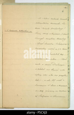 68 AGAD Zapiski sporządzone Rządowej wewnętrznych w Komisji, j'Duchownych patriotycznej postawy dotyczące ks. Artura grottgera 6 Kotowskiego Banque D'Images