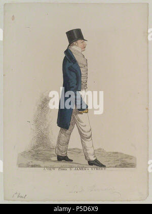 Par et publié par Richard Dighton, réédité par Thomas McLean, à la main, gravure, mai 1818 484 Dudley Ryder, 1er comte de Harrowby ('The St James's Street") par et publié par Richard Dighton, réédité par Thomas McLean Banque D'Images