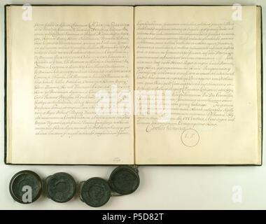 67 szwedzcy zawierają Komisarze AGAD pokój z Janem Kazimierzem królem Leopoldem, polskim, cesarzem Fryderykiem,, j'Wilhelmem margrabią brandenburskim, 15 Banque D'Images