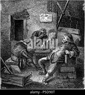 N/A. Nederlands : Rokende en drinkende boeren . vers 1874. Vien, après 65 Adriaen van Ostade Adriaen van Ostade après 001 Banque D'Images