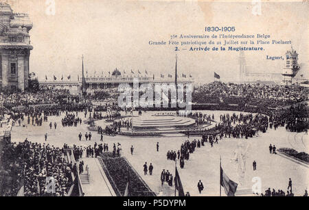 28 1830 1905, 75º aniversário da Independência belga, 2, Arquivo de Villa Maria, Angra do Heroísmo, Açores. Banque D'Images