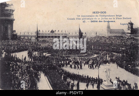 28 1830 1905, 75º aniversário da Independência belga, 17, Arquivo de Villa Maria, Angra do Heroísmo, Açores. Banque D'Images