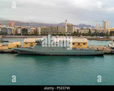 La Marine espagnole classe météorologiques patrouilleur hauturier P42 Reyo à Las Palmas de Gran Canaria, Îles Canaries Banque D'Images