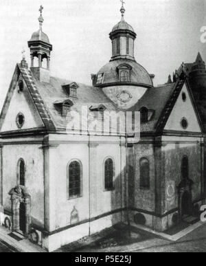 N/A. Deutsch : die alte Heilig-Kreuz-Kirche à Coblence . vers 1890. Otto Kilger (Königlicher Hofphotograph, 1842-1914) 88 Alte Heilig-Kreuz-Kirche Koblenz-Ehrenbreitstein 1890 Banque D'Images