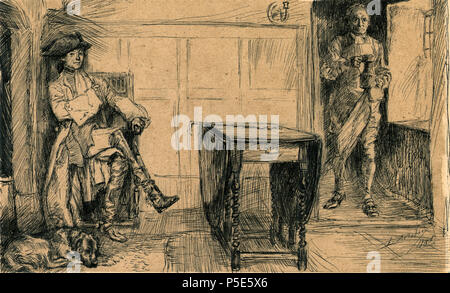 N/A. Anglais : Dessin montre un beau jeune homme de dix-huitième-siècle robe, assis dans un coin avec un chien à ses pieds. Un autre homme entre, portant une cruche. 1885. Edwin Austin Abbey (1852-1911) Noms alternatifs E. A. ; Abbaye Abbaye ; Edwin abbaye ; e. Description de l'abbaye American peintre, illustrateur et architecte Date de naissance/Décès 1 Avril 1852 1 août 1911 Lieu de naissance/décès Philadelphia London Authority control : Q259538 : VIAF 17070286 ISNI : 0000 0001 1041 3122 ULAN : 500010457 RCAC : nr89013851 Open Library : OL2072594WorldCat UN 495 Edwin Austin Abbey - deux 18e siècle Banque D'Images