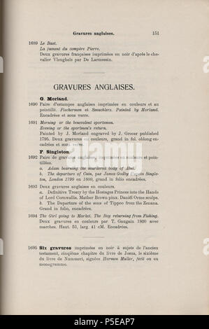 N/A. Nederlands : Collections F.W. Ross, La Haye, A. Durand, Paris et coll., p. 151. 1907. Jacques Schulman Collections 366 F.W. Ross, La Haye, A. Durand, Paris et coll., p 151 Banque D'Images