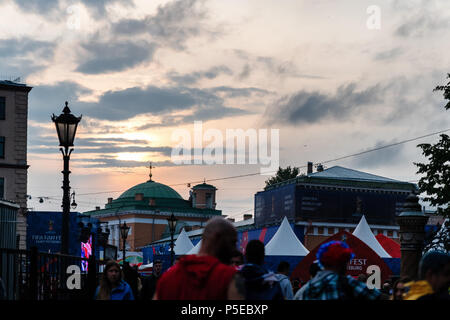 Fans en Russie pendant la Coupe du Monde FIFA 2018 Banque D'Images